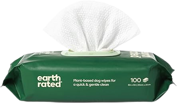 earth rated dog wipes made with 100% natural ingredients
